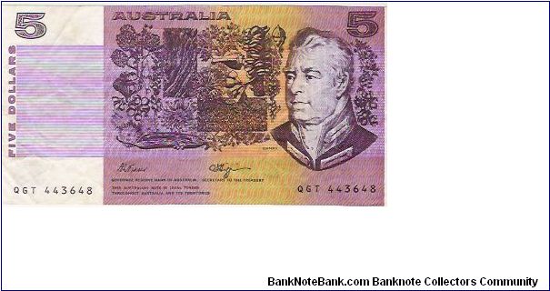 5 DOLLARS

QGT  443648

P # 44F Banknote