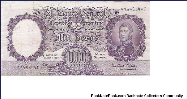 1000 PESOS

41.645.644 C

P # 274 A Banknote