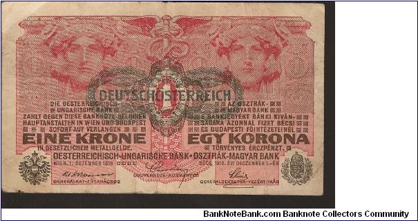 P 49
1 Krone

Green Overprint Banknote