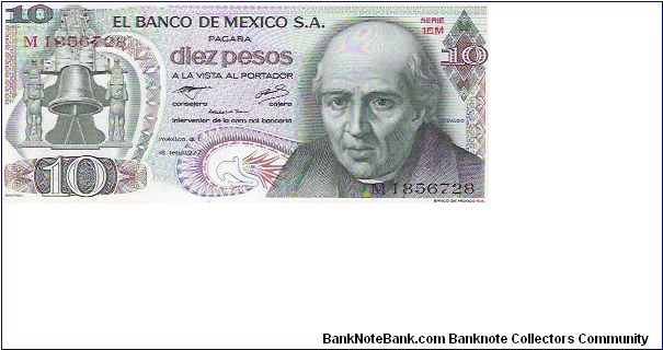 10 PESOS

18-02-1977

M 1856728


P # 63I Banknote