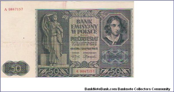 50 ZLOTYCH

A 9847157

P # 102 Banknote