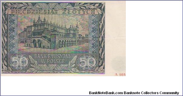 Banknote from Poland year 1941