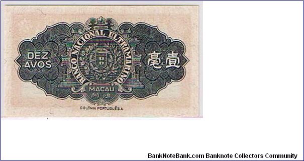 Banknote from Macau year 1945