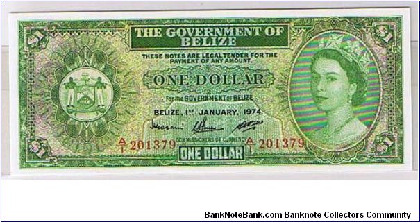 THE GOVERNMENT OF BELIZE- $1.O Banknote