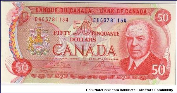 BANK OF CANADA-
 $50-RCMP AT THE REVERSE. THE BEST LOOKING NOTE IN CANADA Banknote