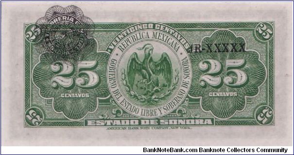 Banknote from Mexico year 1915