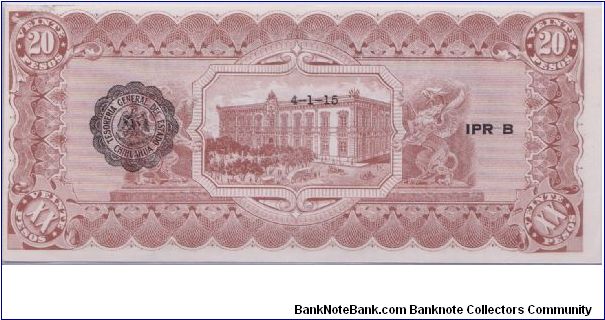 Banknote from Mexico year 1915