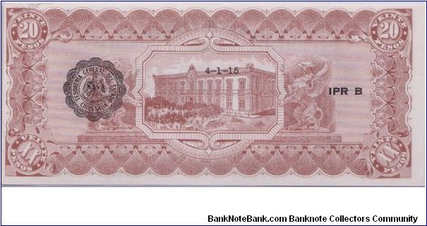 Banknote from Mexico year 1915