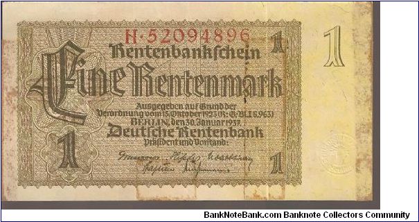 P173
1 Rentenmark Banknote