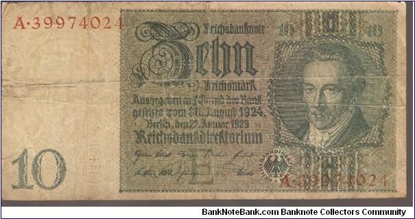 P180
10 Reichsmark Banknote