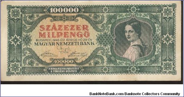 P127
100,000 Pengo Banknote