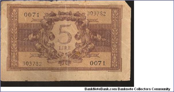 Banknote from Italy year 1944