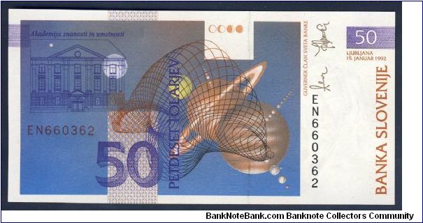 Banknote from Slovenia year 1992