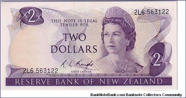RESERVE BANK OF NZ
 $2.0 Banknote