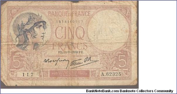 P83
5 Francs Banknote