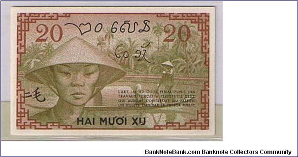 Banknote from Vietnam year 1939