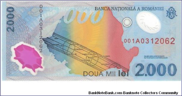 Banknote from Romania year 1999