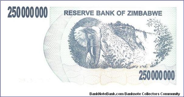 Banknote from Zimbabwe year 2008