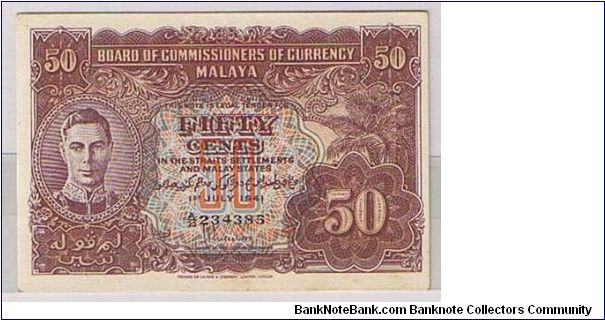 MALAYA-
50 CENTS Banknote