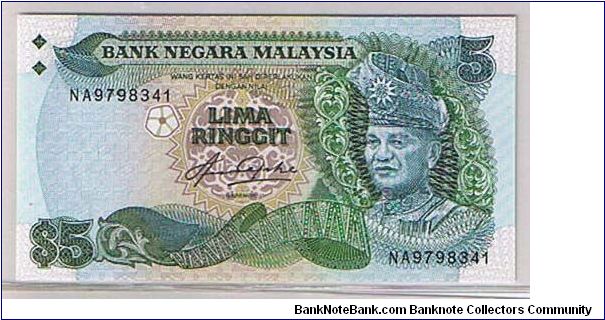 BANK OF MALAYSIA-
$5 RIGGIT Banknote