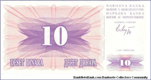 10 dinars; July 1, 1992

Thanks De Orc! Banknote