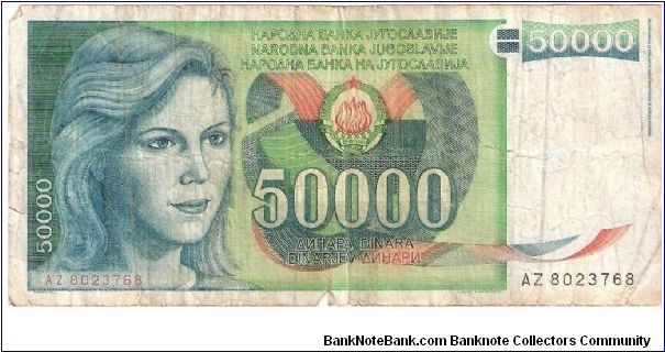 50,000 dinars; 1988

Thanks De Orc! Banknote