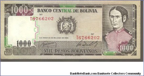P167
1000 Peso Bolivianos Banknote