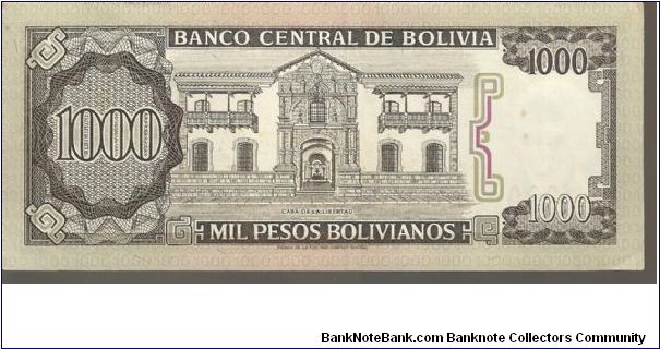 Banknote from Bolivia year 1962