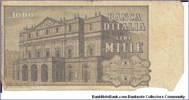 Banknote from Italy year 1969