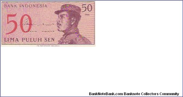 Banknote from Indonesia year 1964