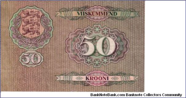 Banknote from Estonia year 1929