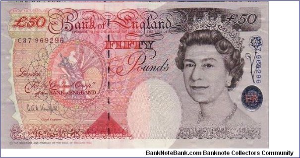 BANK OF ENGLAND
 50 POUNDS Banknote