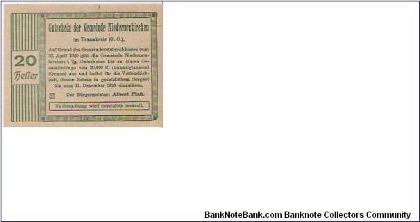 Banknote from Austria year 1920