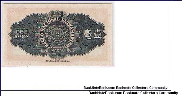 Banknote from Macau year 1946