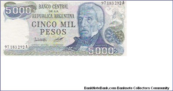 5000 PESOS

97.183.292 A

P # 305 A Banknote