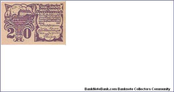 20 HELLER Banknote