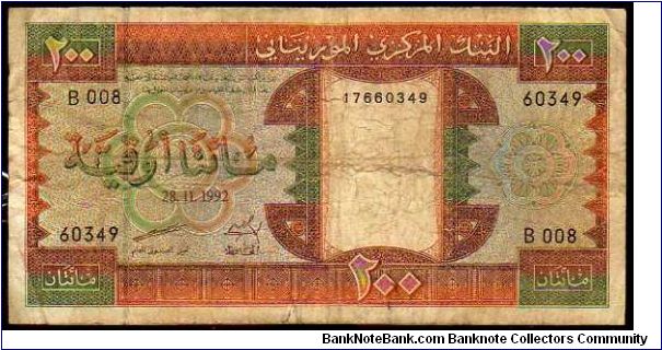 200 Ouguiya
Pk 5e

28-11-1992

(1974-2002) Banknote