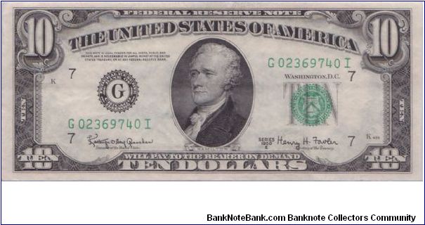 1950 E $10 CHICAGO FRN 

**KEY NOTE** Banknote