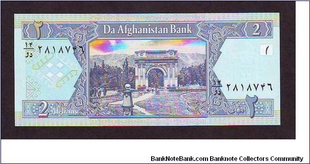 Banknote from Afghanistan year 2002