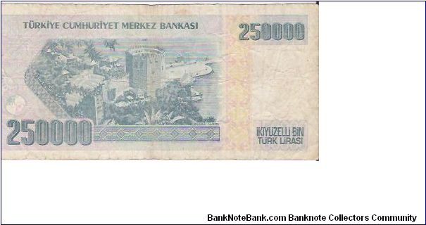 Banknote from Turkey year 1992