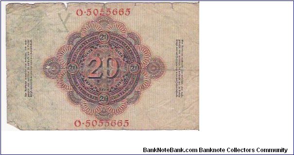 Banknote from Germany year 1914