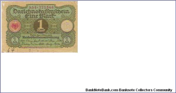 1 MARK

554-771348

1.3.1920

P # 58 Banknote