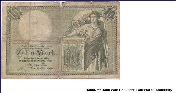 Banknote from Germany year 1906