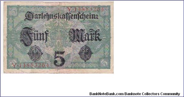 5 MARK

Y-14883264

1.8.1917

P # 56 Banknote