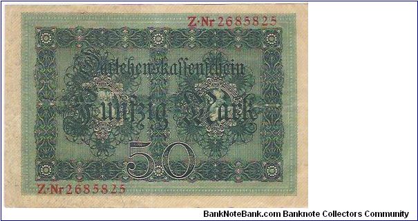 50 MARK

Z-Nr2685825

5.8.1914

P # 49 B Banknote