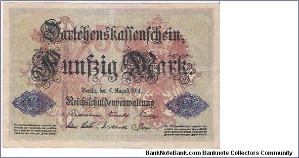 Banknote from Germany year 1914