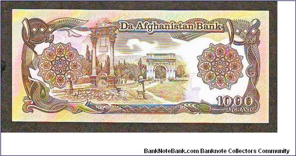 Banknote from Afghanistan year 1991