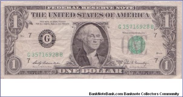 1969 B $1 CHICAGO FRN Banknote