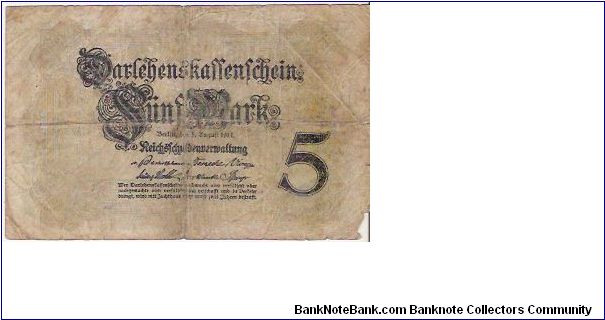 Banknote from Germany year 1914