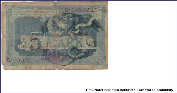 Banknote from Germany year 1904